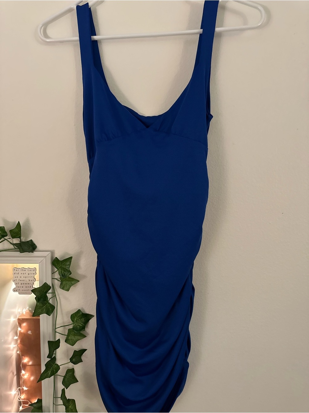 Classic Scoop Neck Bodycon Dress in Royal Blue